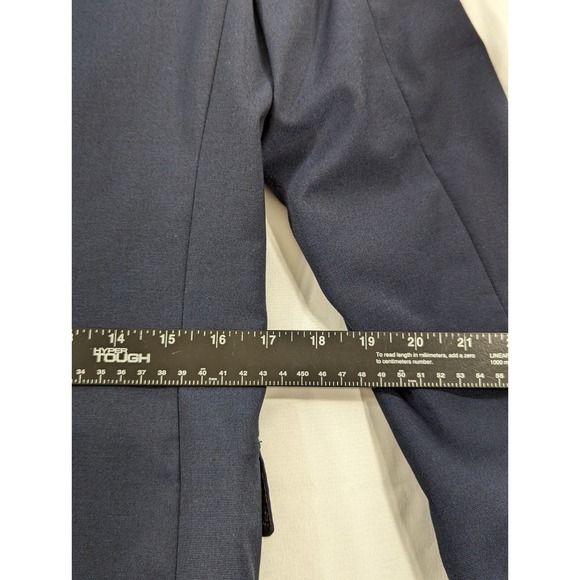 H&M  Slim Fit 1 Button Casual Suit Jacket Blazer Dark Blue Crosshatch Size 36R - Picture 9 of 11